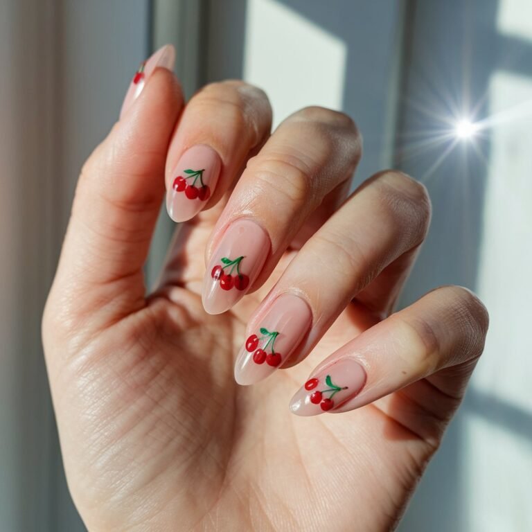 25 Cute Cherry Nail Designs that You Want to Try ASAP
